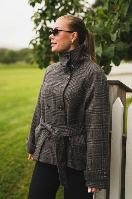 Hovedbilde Munet Check Jacket Dark Grey 