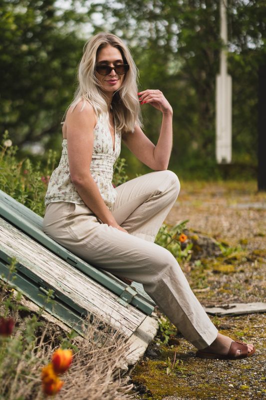 Sonar Linen Pants Sand 