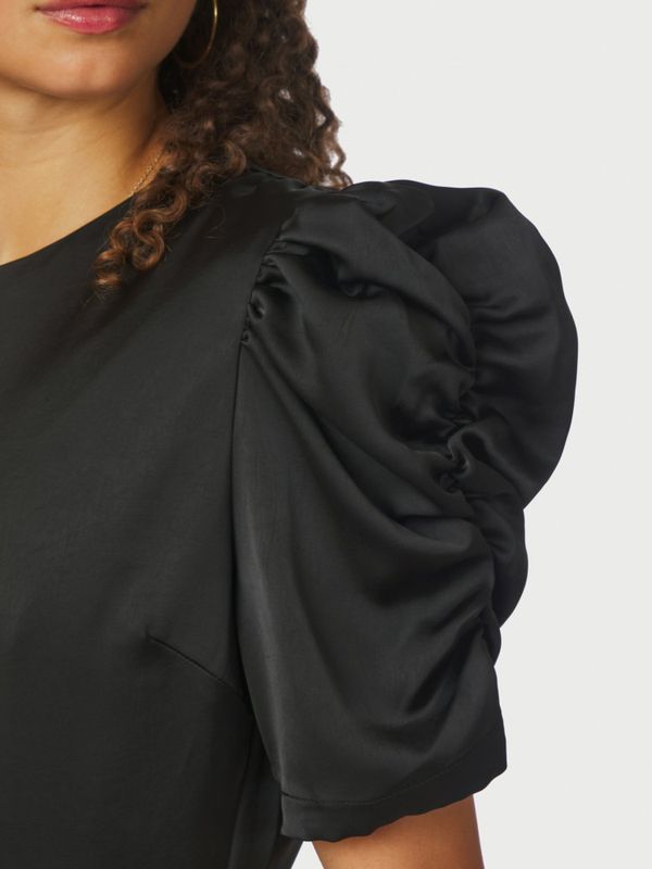 Benua Heavy Sateen Blouse Black 