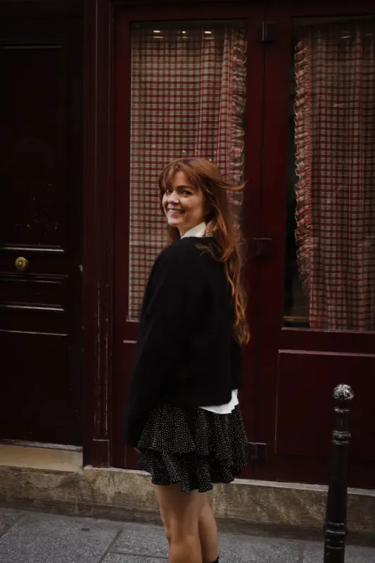 Boxy Cardi Sweater Black 