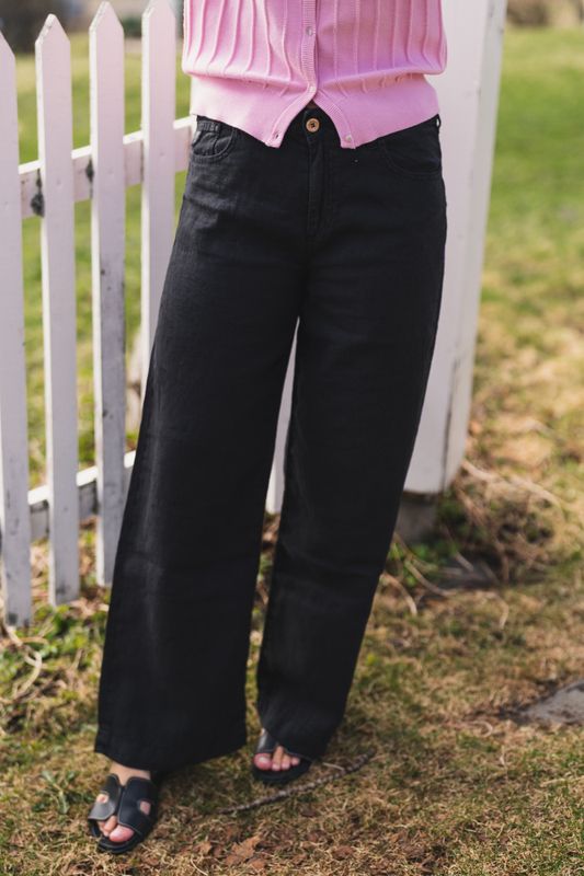 Culotte Linen Colour Black 