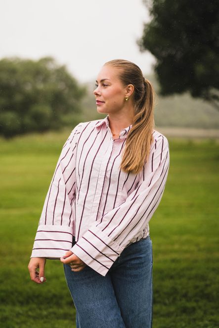 Hovedbilde Rosa Wide Stripe Shirt Light Pink 