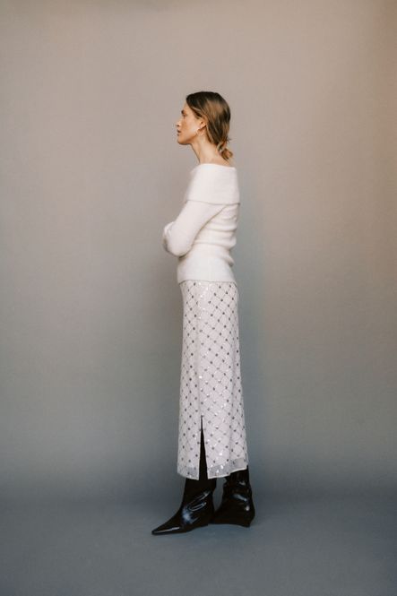 Hovedbilde Vivika Skirt Grey Metallic Placed Sequin 
