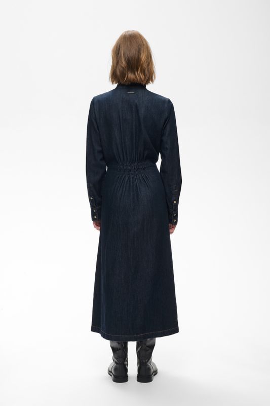 Hiro Dress Washed Dark Denim 
