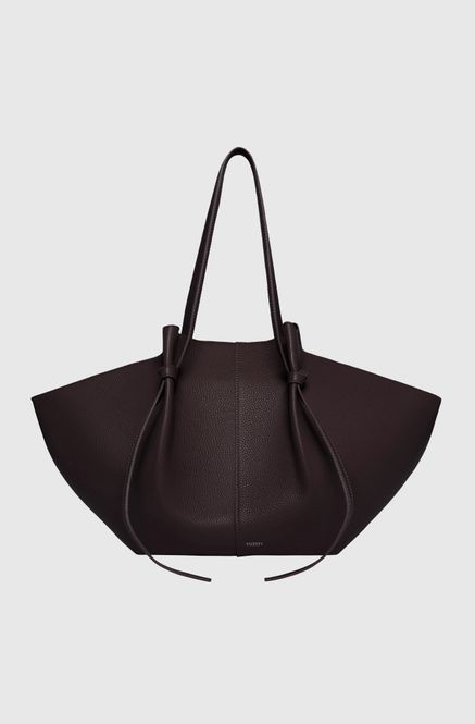 Hovedbilde Large Mochi Pebble Grain Leather Cassis