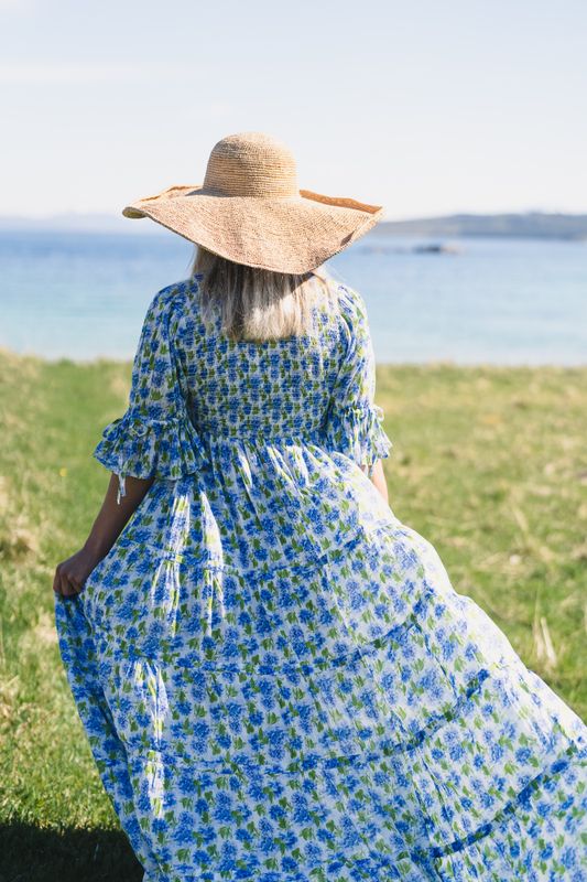 Twisted Maxi Dress Peonies 