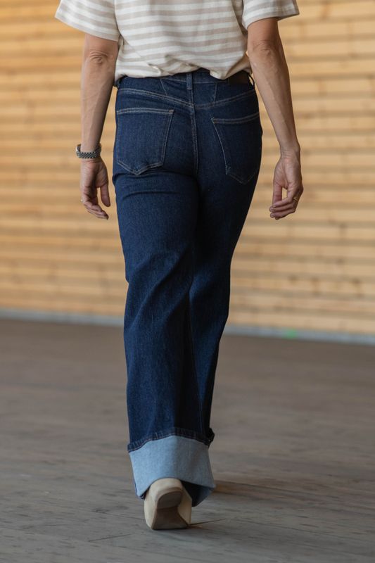 Hubby Reverse Ankle Jeans Dark Denim 