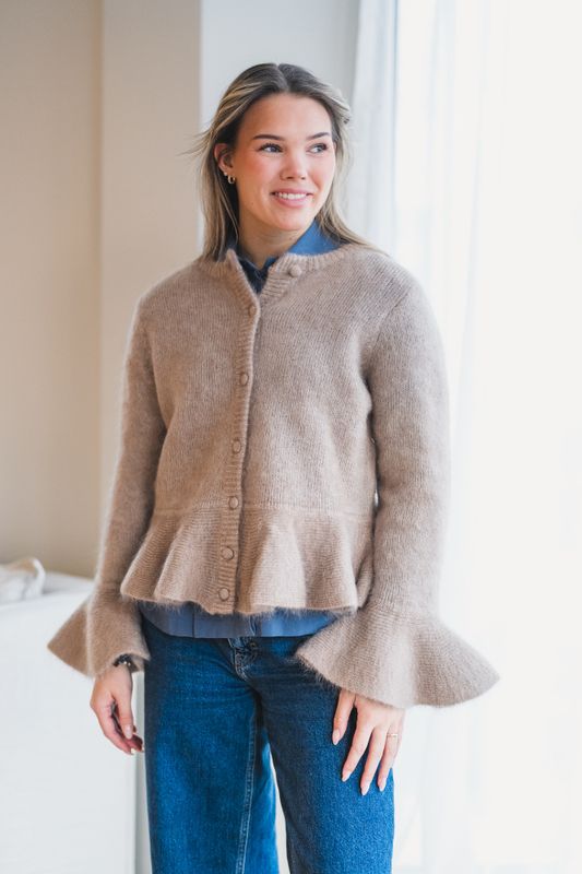 Maren Chunky Cardigan Hazel Beige 