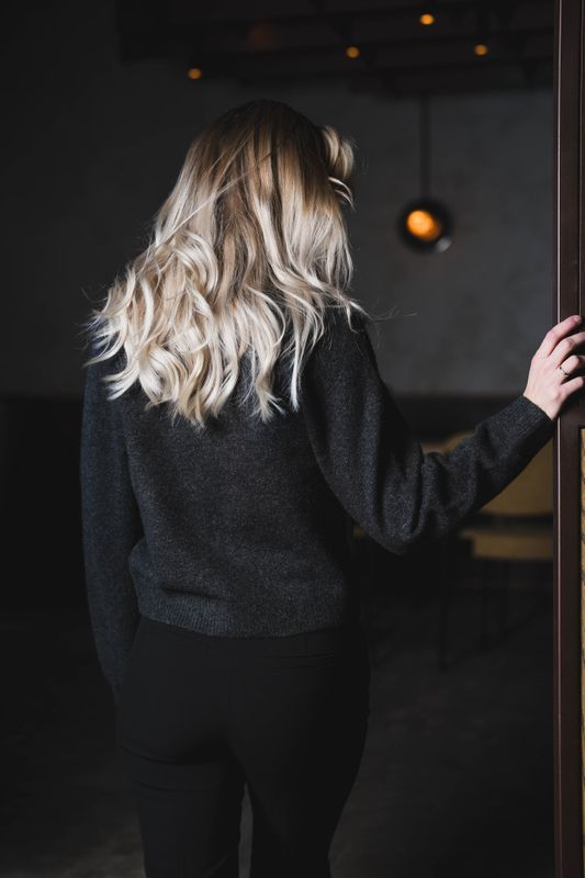 Marie Stone Knit Cardigan Antracit