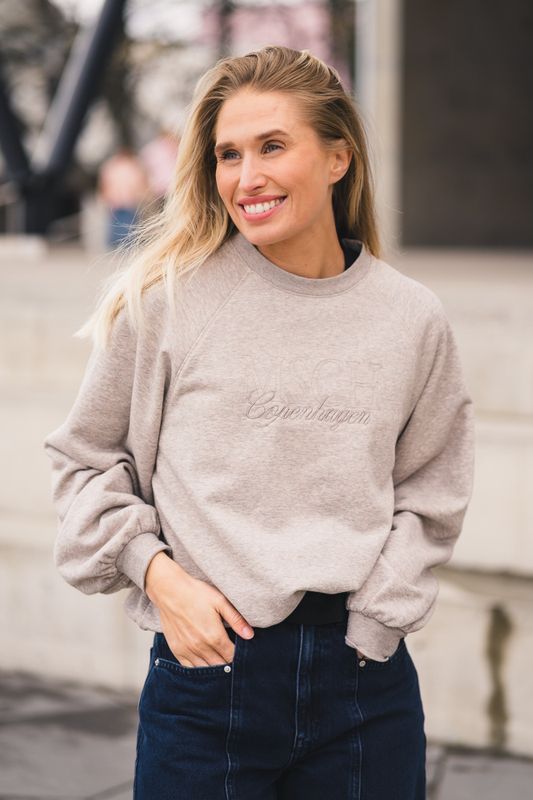Brawley Briena Logo Sweatshirt Warm Light Grey Melange 