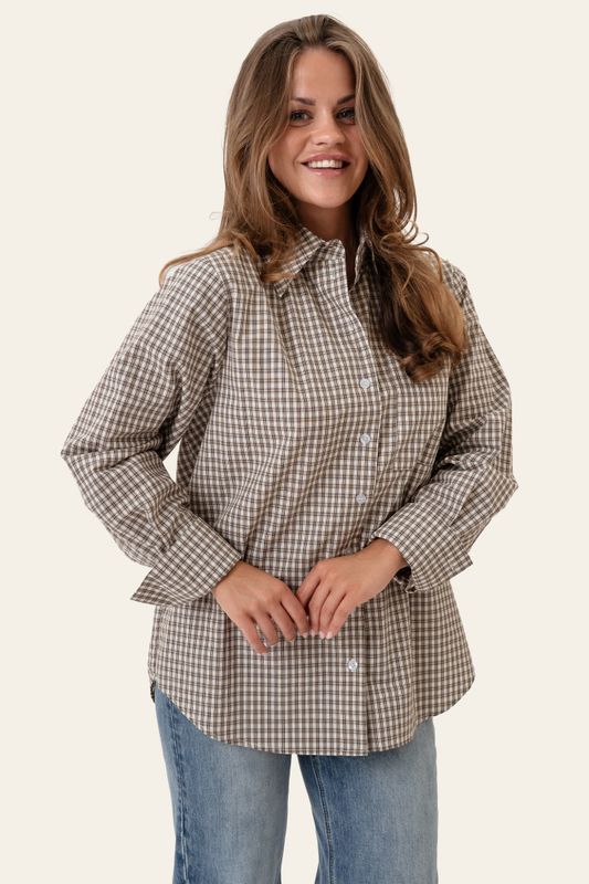 Isabellaic Shirt Brown Checks
