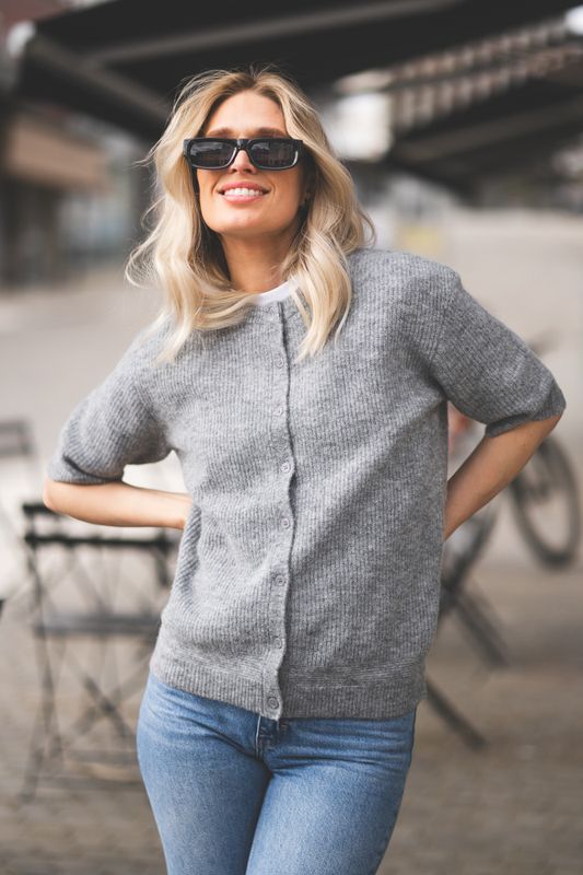 Saanoura SS Cardigan 7355 Grey Melange