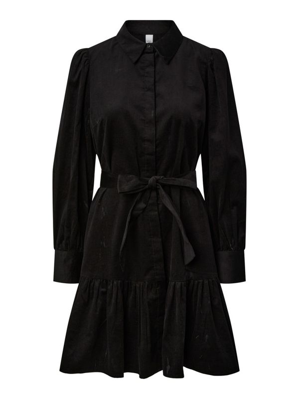Cora LS Shirt Dress Black 