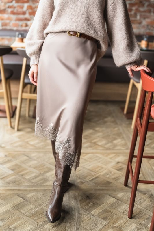Trine Skirt Mocha Merinque