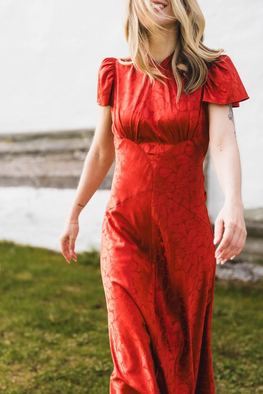 Addison Jacquard Red 