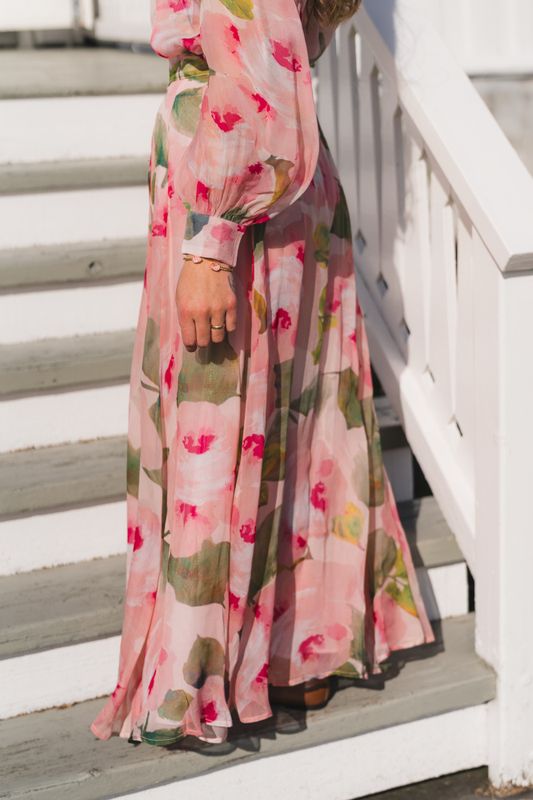 Organza Maxi Skirt Rosette 
