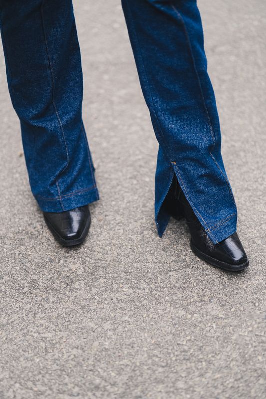 Vlora HW Pant Dark Blue Denim 