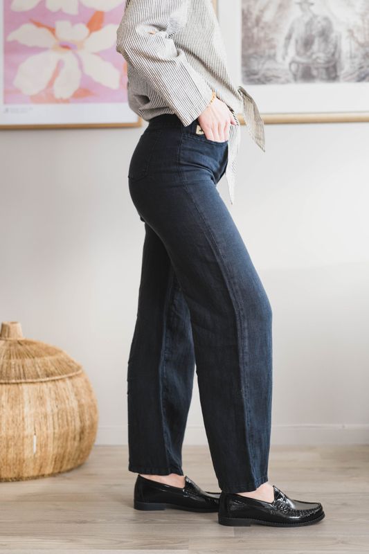 Culotte Linen Summer Navy 