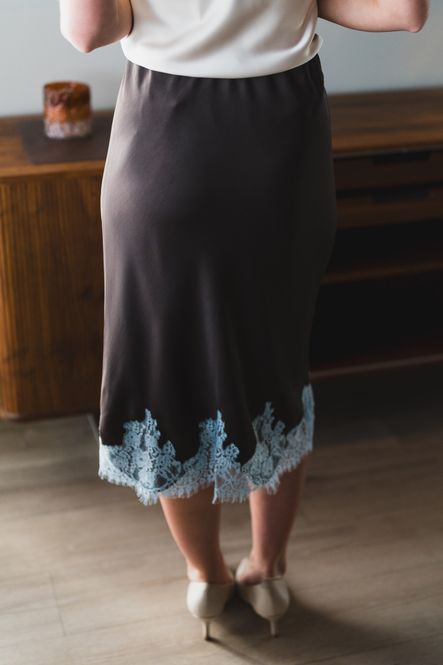Hovedbilde Naira Lace Skirt Dark Brown 