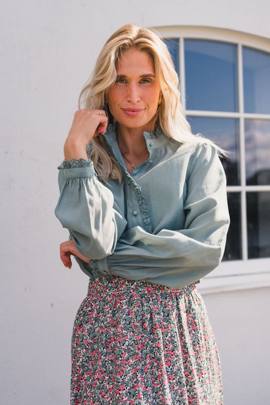 Olivie Shirt Chinois Green 