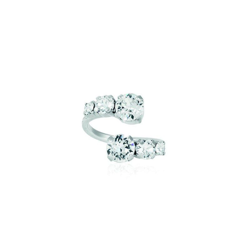 Halo Ring Rhodium Crystal 