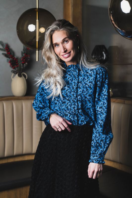 Astrid Shirt Blue Iolite Flower 