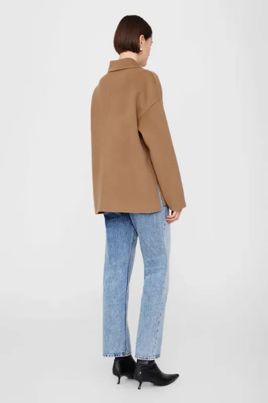 Luca Jacket Camel Cashmere Blend Brown 