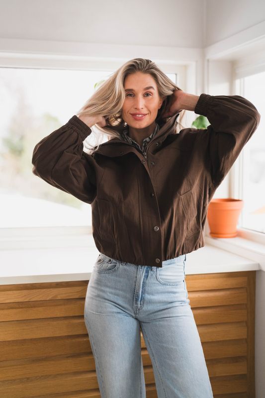 Selio Bomber Jacket Brown 