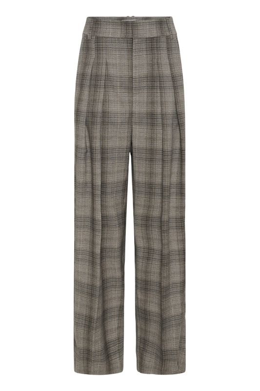 Checkie Barrel Pant Brown Fall Check 