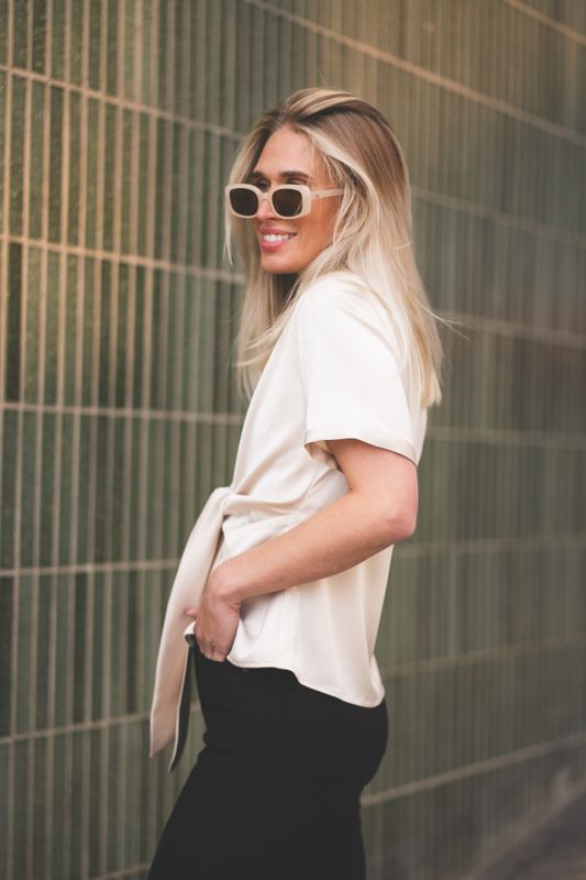 Blair Blouse Semi Rich Porcelain 