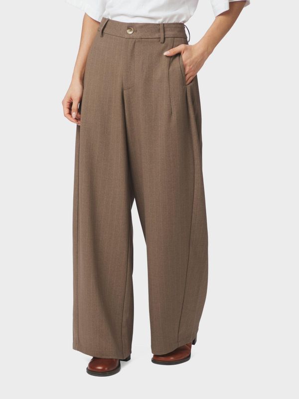 Essiall Pinstripe Pants Taupe 