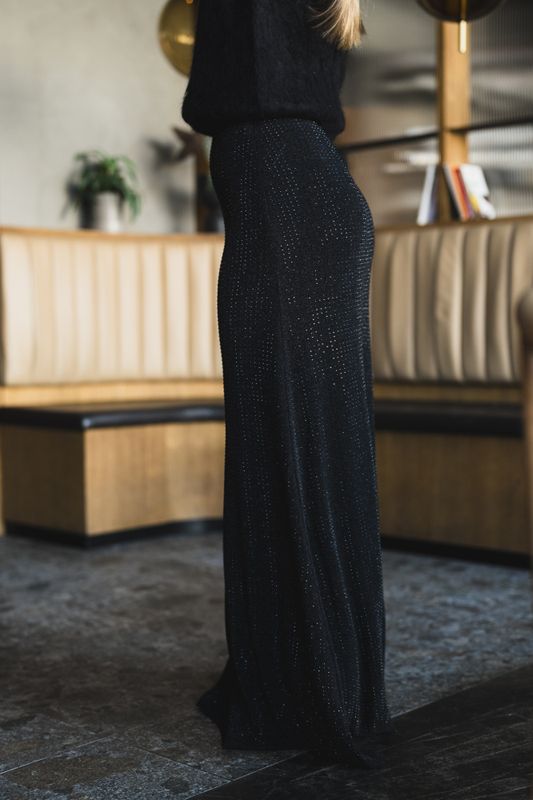 Luxe Sequin Skirt Black 