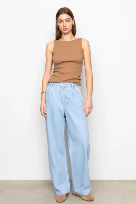 Hovedbilde Peggy Rib Boatneck Top Camel 