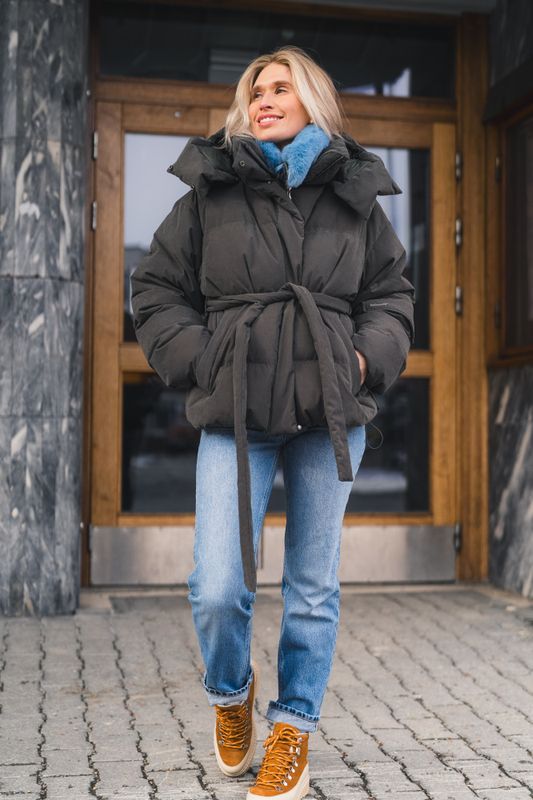 Steilia Brushed Down Jacket Grey 