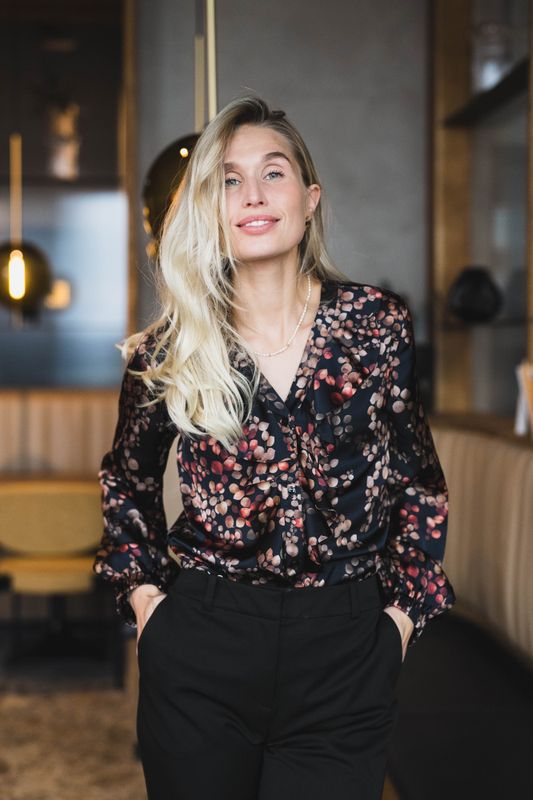 Sophia Blouse Melange Noir 