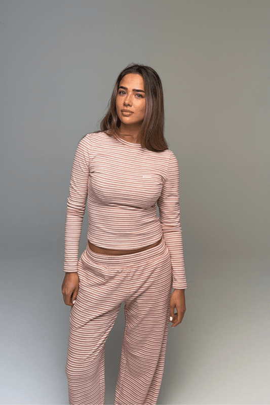 Palmer Soft Stripe Top Pink/White