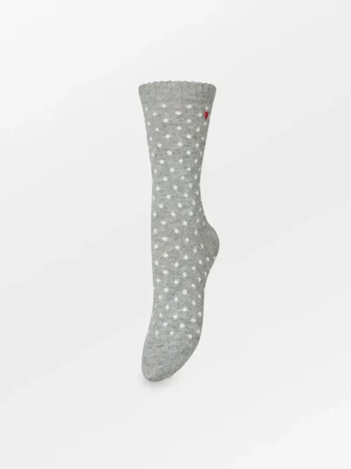 Hovedbilde Dotted Wola Sock Grey Melange 