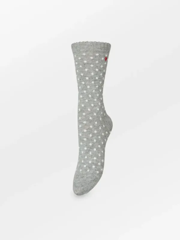 Dotted Wola Sock Grey Melange 