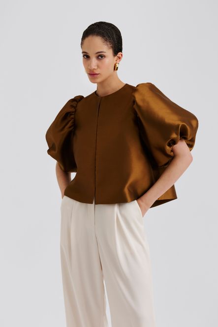 Hovedbilde Cleo Pouf Sleeve Blouse Amber 
