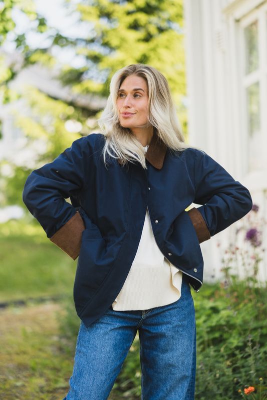 Anca LS Parka Jacket Navy Blazer