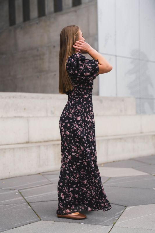 Kikka Mini Flower Dress Black 