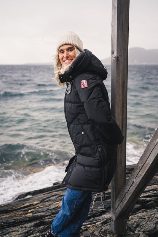 Longbear Hooded Down Coat Black 