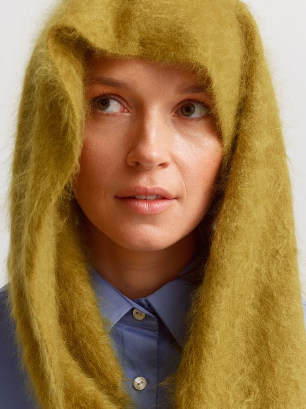 Chamonix Scarf Brushed Cashmere Fresh Moss 