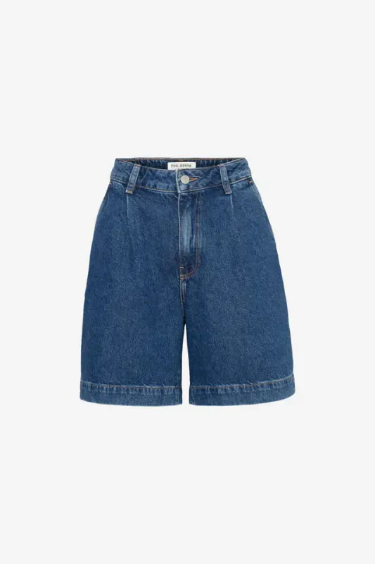 Jason Shorts Washed Dark Blue 