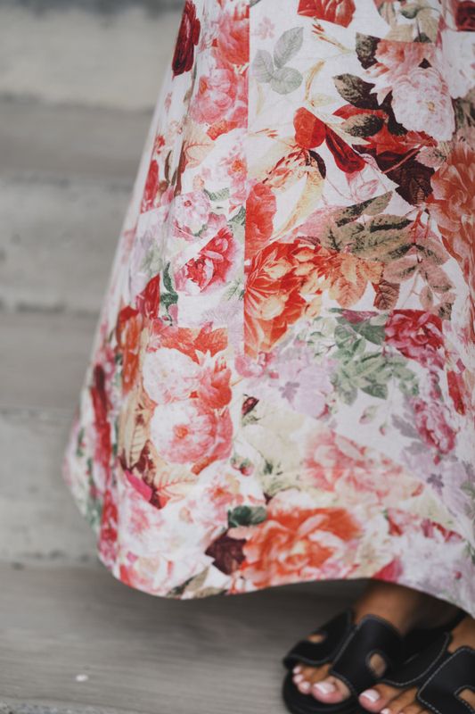 Rosalla HW Long Skirt Pristine Rosalla Print 