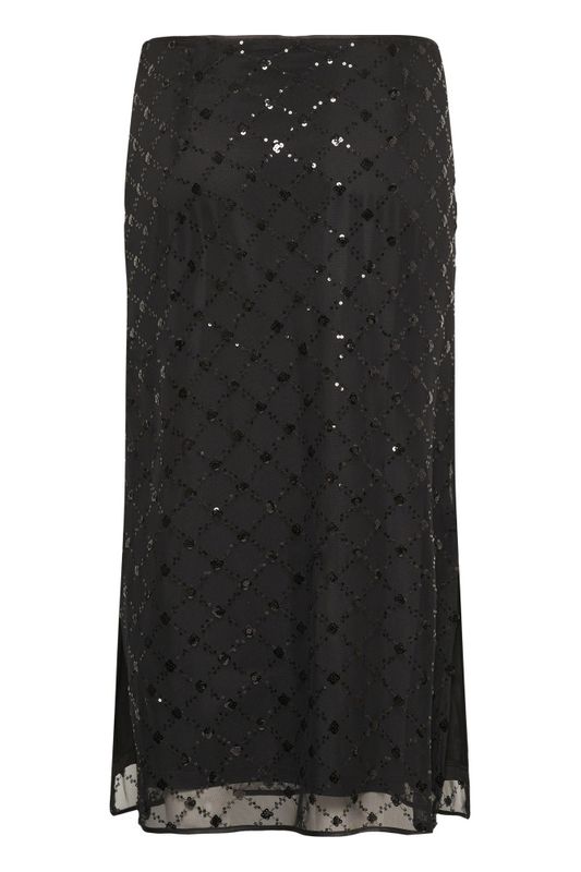 Vivika Skirt Black Placed Sequin 