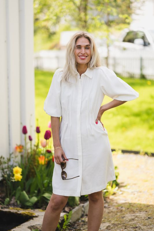 Asana 2/4 Dress Egret 