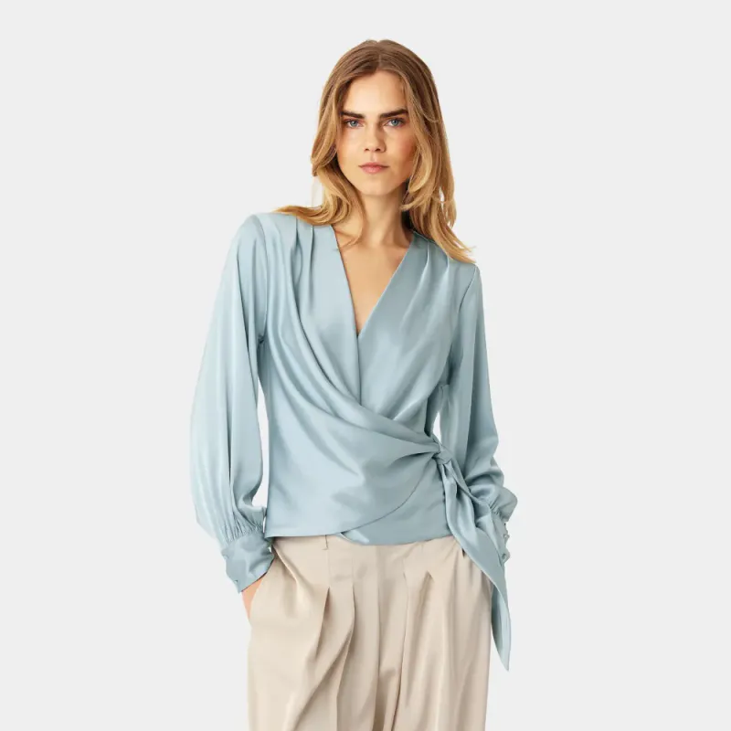 Ines Blouse Semi Rich Sky Blue 