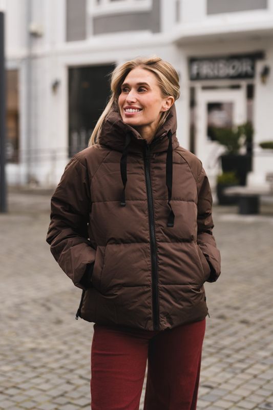 Pavine Down Short Jacket Hot Fudge 