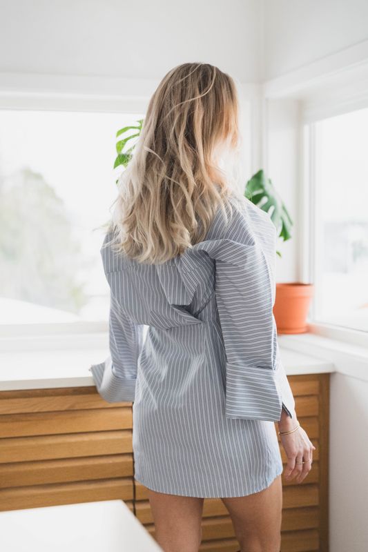 Atari Dress Sky Stripe 